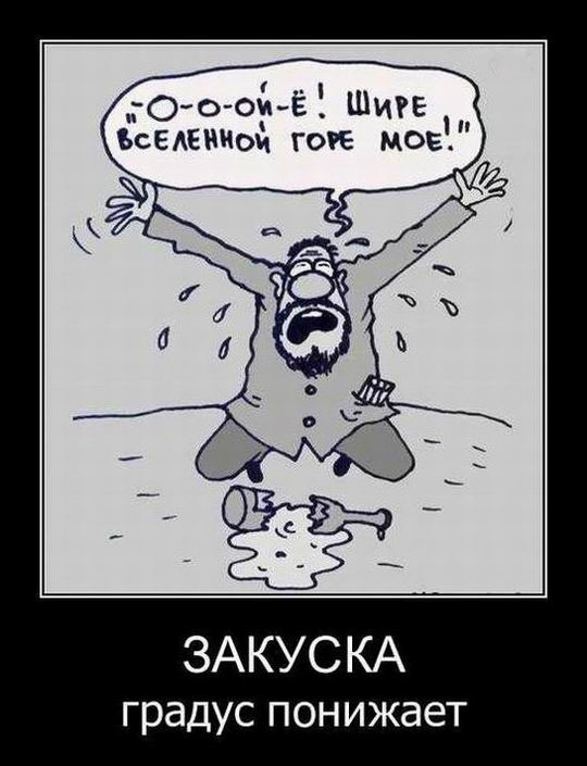 Закуска градус понижает