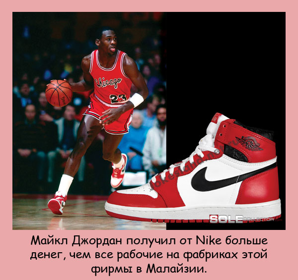 Майкл Джоpдан получил от Nike больше денег