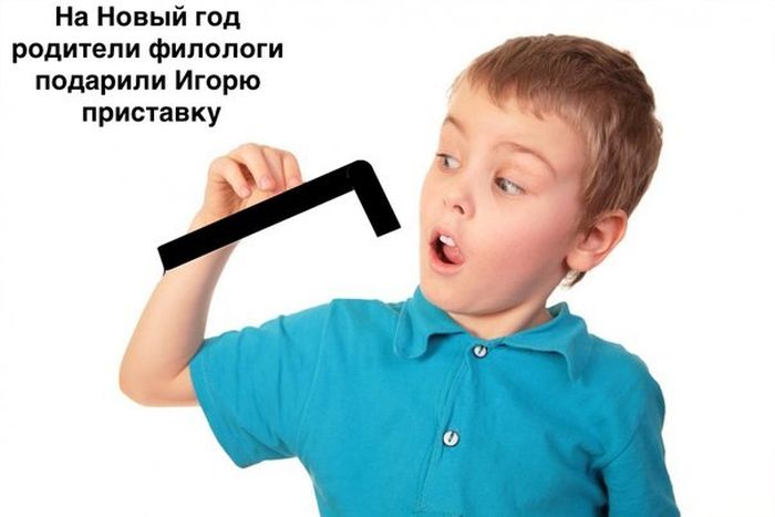 На Новый год родители филологи подарили