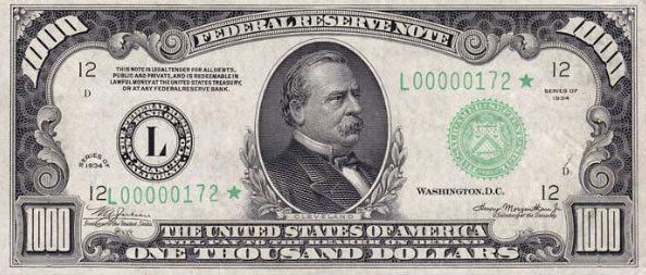 $1000 Стивен Гровер Кливленд